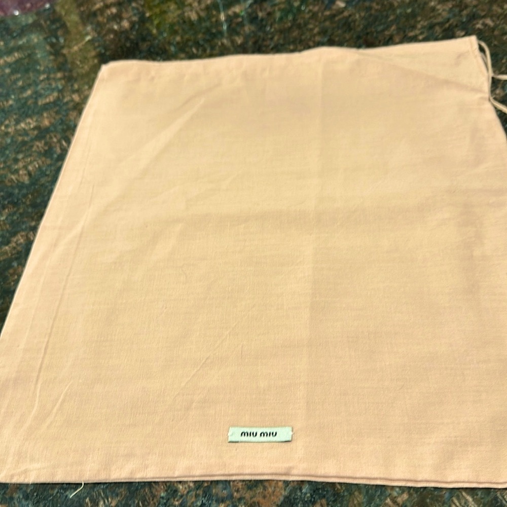 MIU MIU Draw Strings Dust Bag, Size 13X13.5 inches.